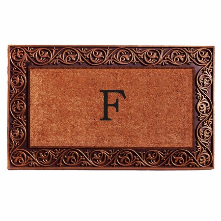 Calloway Mills Monogram Door Mat, Bronze, Black, Natural, 18 in W x 30 in L 10003BRNZF